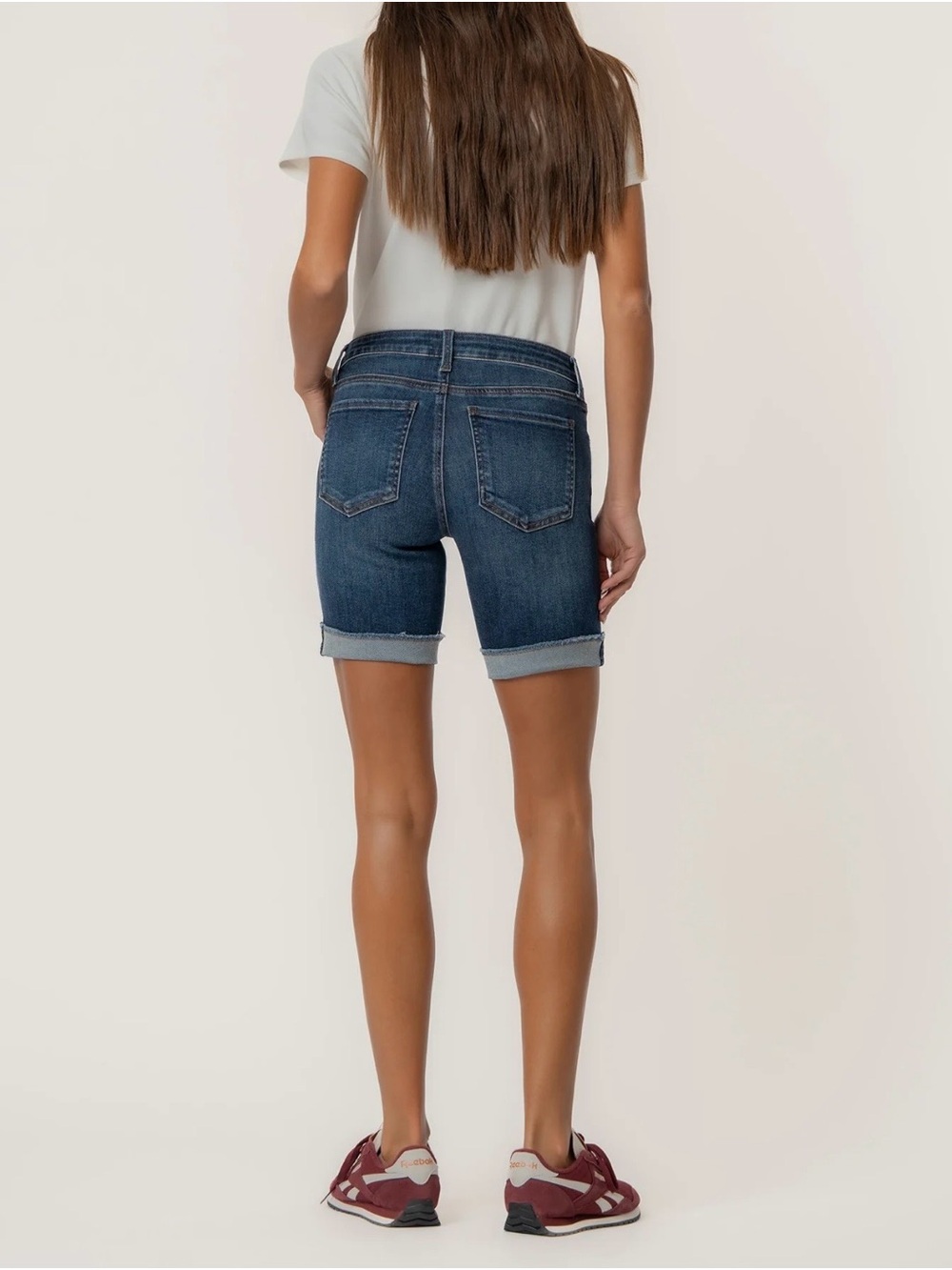 Kut from the Kloth katherine Boyfriend short Dark Blue Boyfriend Denim Shorts - Picture 3 of 12